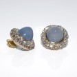 Antique jewelry - Chalcedony and Diamond Earrings