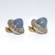 Antique jewelry - Chalcedony and Diamond Earrings