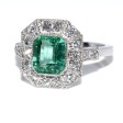 Engagement rings - Emerald and Diamond Ring