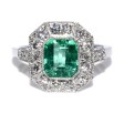 Engagement rings - Emerald and Diamond Ring