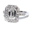 Engagement rings - Emerald Cut Diamond Ring 
