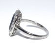 Antique jewelry - Art Deco Diamonds and Sapphire Cluster Ring