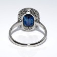 Antique jewelry - Art Deco Diamonds and Sapphire Cluster Ring