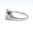Engagement rings - Pink Sapphire and Baguette Diamond Ring 
