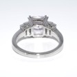 Engagement rings - Pink Sapphire and Baguette Diamond Ring 