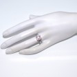 Engagement rings - Pink Sapphire and Baguette Diamond Ring 