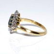 Engagement rings - Diamond and Green Sapphire Pompadour Ring