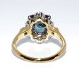 Engagement rings - Diamond and Green Sapphire Pompadour Ring