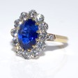 Engagement rings - Diamond and Sapphire Pompadour Ring