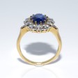 Engagement rings - Diamond and Sapphire Pompadour Ring