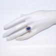 Engagement rings - Diamond and Sapphire Pompadour Ring