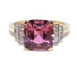 Jewelry creations - Pink Tourmaline and Diamond Ring 