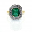 Recent jewelry - Emerald and Diamonds Cluster Ring
